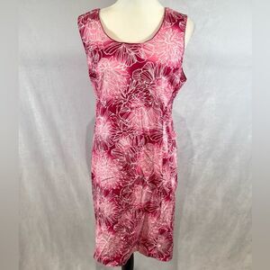 Erika beautiful cotton floral dress in shades of pink size 16